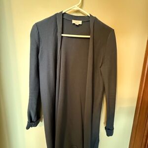LOFT Outlet Dusty Blue Open Front Cardigan
